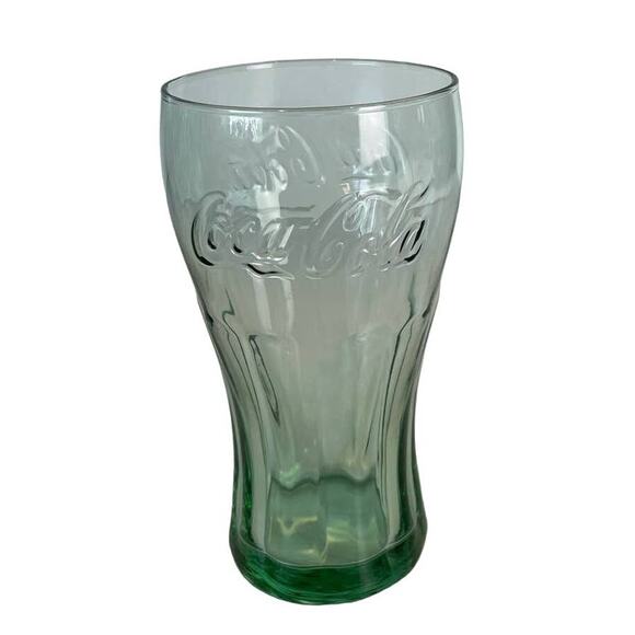VTG Lot Of Coca Cola Classic Coke Glasses In Georgia Green 4-Piece 17.2oz/510 ml - Picture 3 of 8